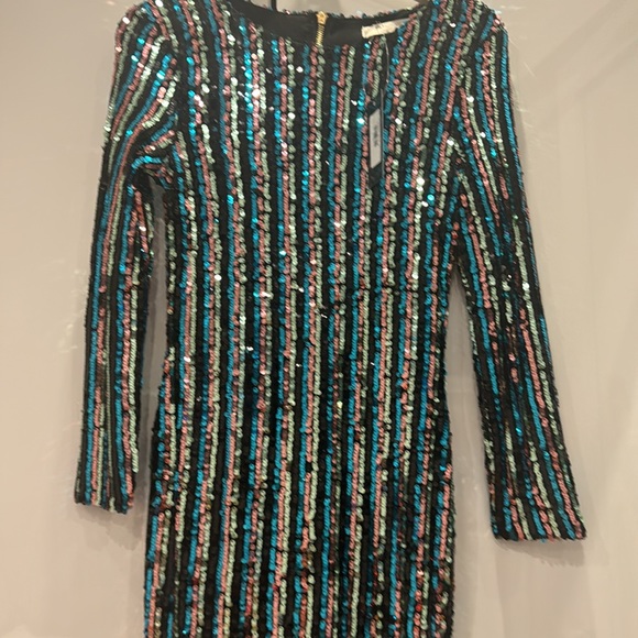 Brand new with tags Black Long Sleeve Sequin Mini Dress - Picture 10 of 10